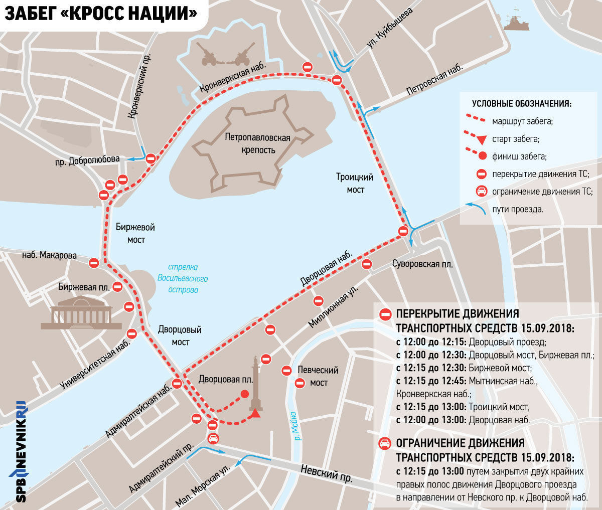 Петропавловская крепость маршрут
