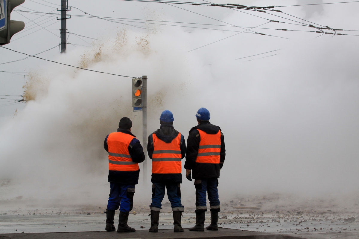 В петербурге включили отопление